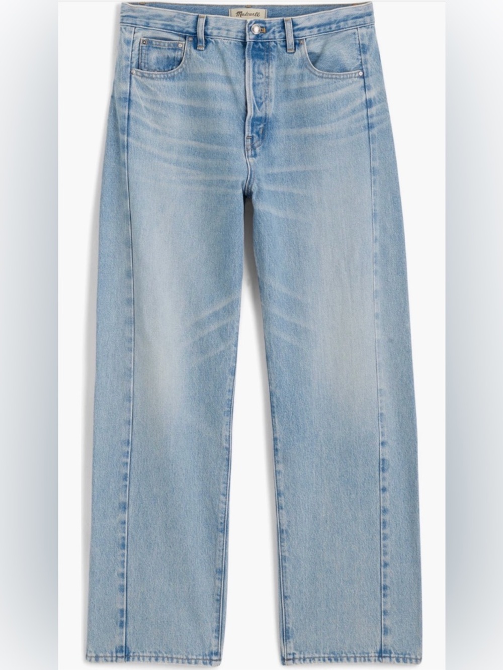 Madewell Light Blue Cropped Straight Jeans